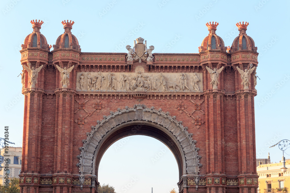 Triumphal arch Arc de Triomf in Barcelona