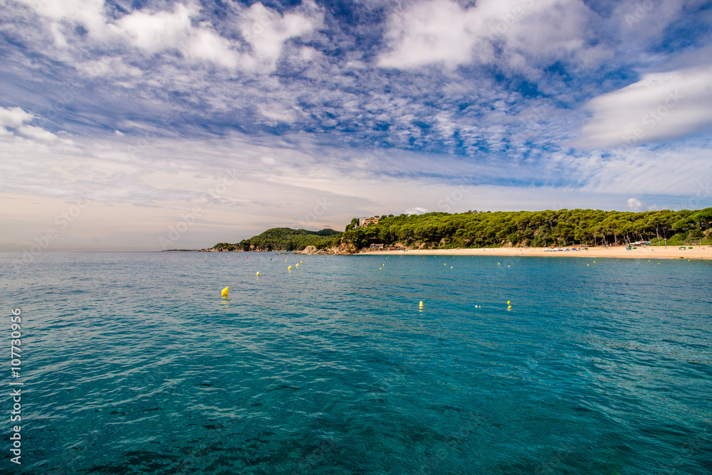 Obraz premium Beachfront Fenals.Lloret de Mar, Spain