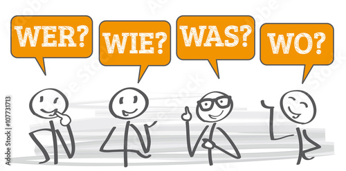 wer, wie, was, wo - Fragen