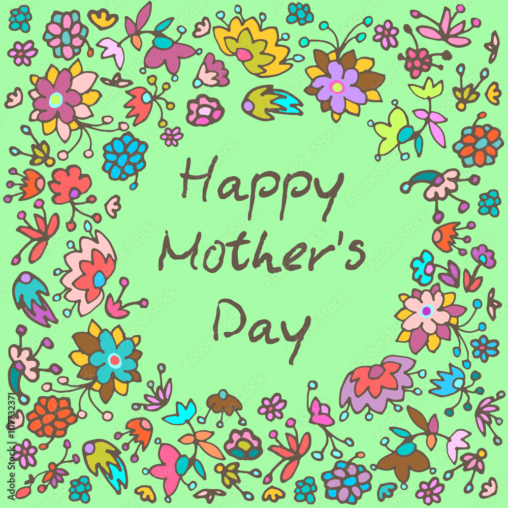 Happy Mother's Day vector illustration. Greeting card Happy Mother's Day vector illustration. Greeting card