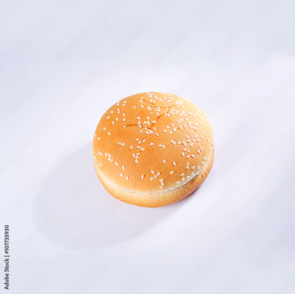 Burger bun on the white background Burger bun on the white background