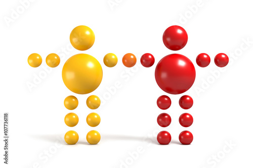 3D abstract  Ballman  characters