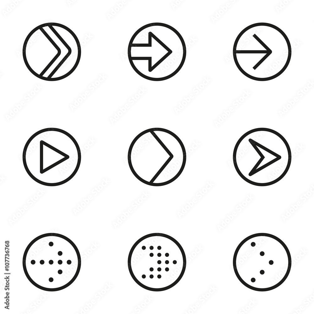 Vector line arrow circle icons set. Arrow Circle Icon Object, Arrow Circle Icon Picture - stock vector Vector line arrow circle icons set. Arrow Circle Icon Object, Arrow Circle Icon Picture - stock vector