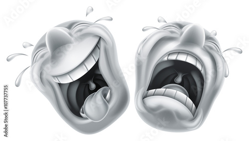 Theater comedy tragedy masks