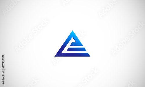 letter A and triangle logo