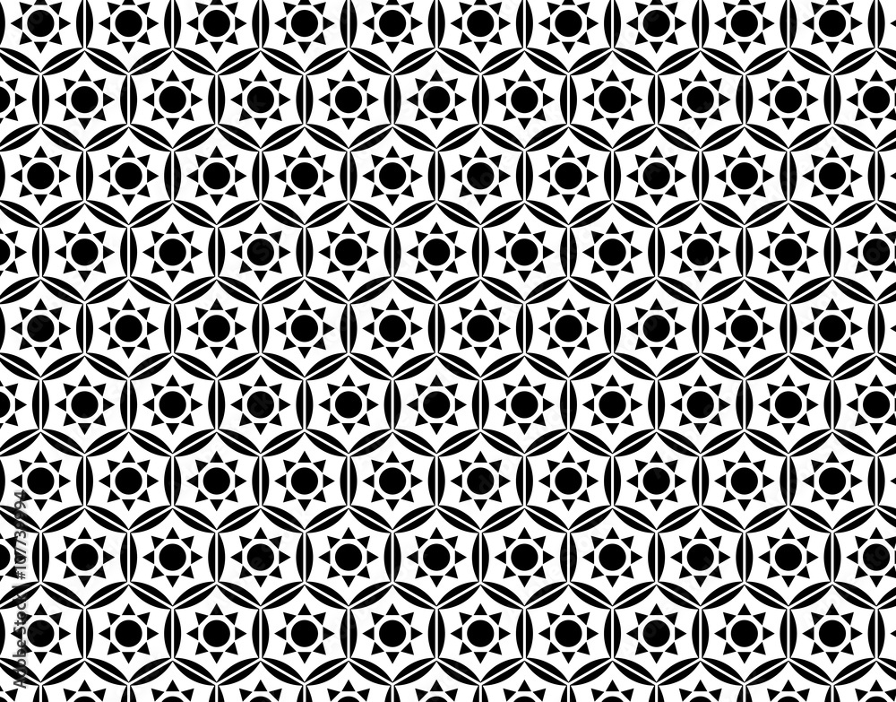 Geometric Hexagons Seamless Pattern
