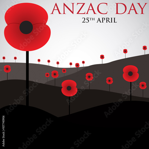 ANZAC (Australia New Zealand Army Corps) Day card in vector format.