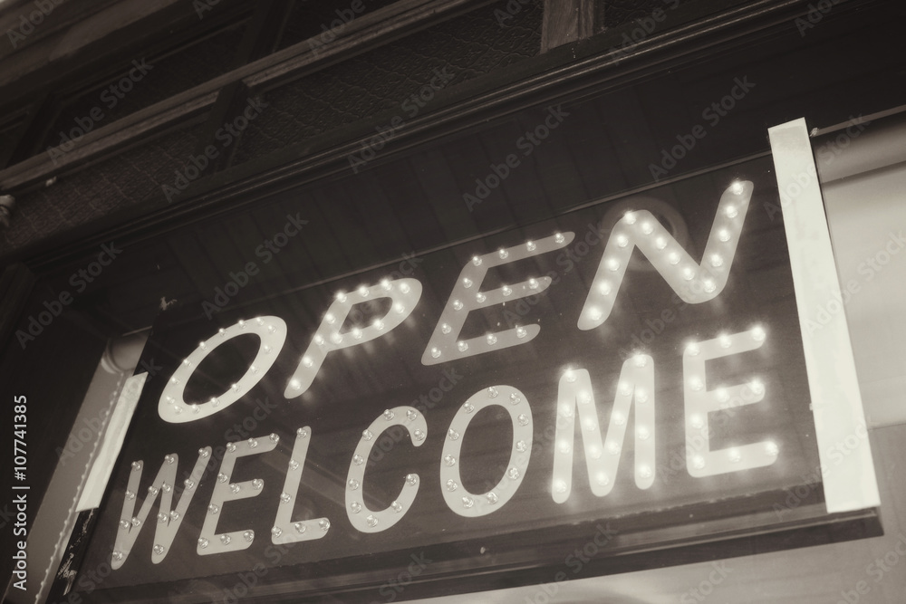 Obraz premium Welcome signboard