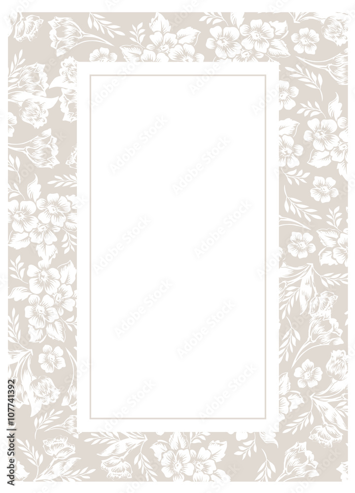 Decoration border frame with floral elements. Decoration border frame with floral elements.