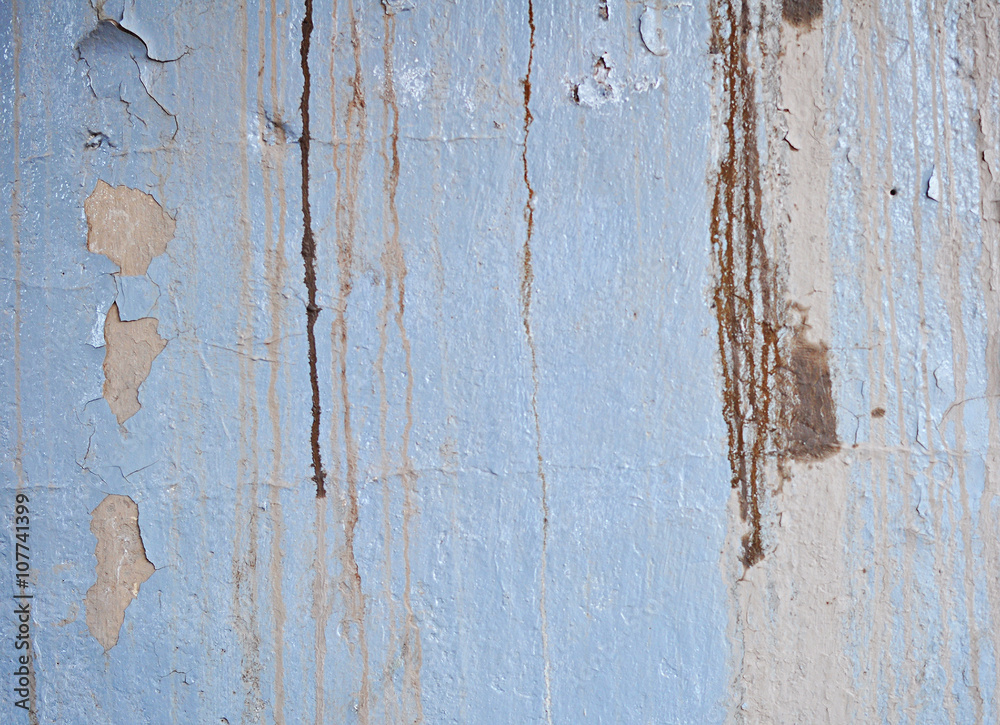 Texture of Dirty Wall with Peeling Old Oil Paint