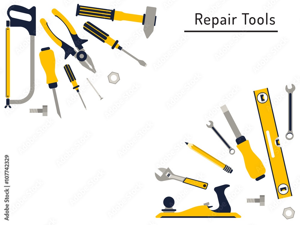 tools for repair - obrazy, fototapety, plakaty 