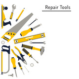 Tools for repair. Flat tools. DIY tools