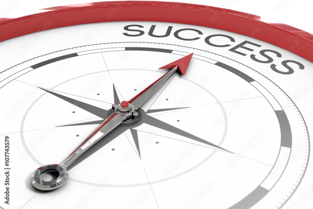 Compass pointing to success Compass pointing to success