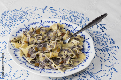 Poppy seed pasta  traditional hungarian meal