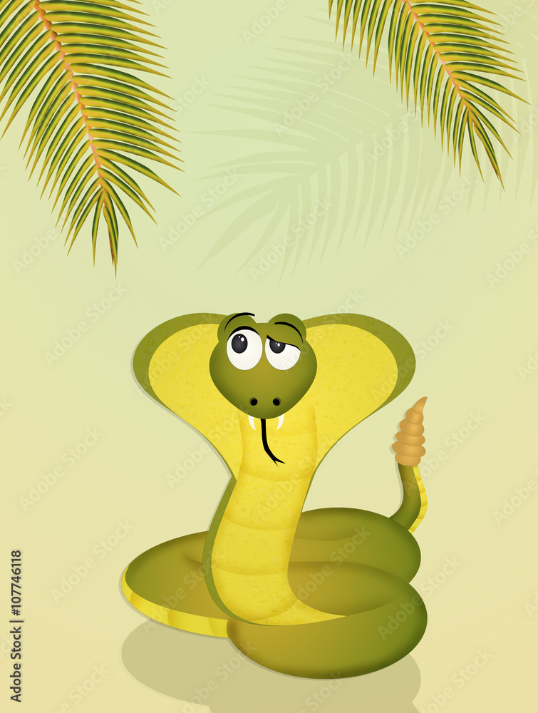 Fototapeta premium cobra in the jungle