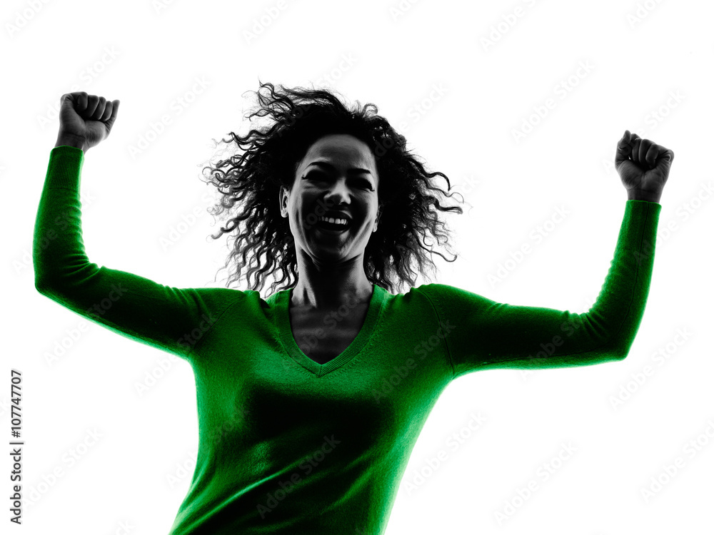 woman happiness arms raised silhouette isolated woman happiness arms raised silhouette isolated