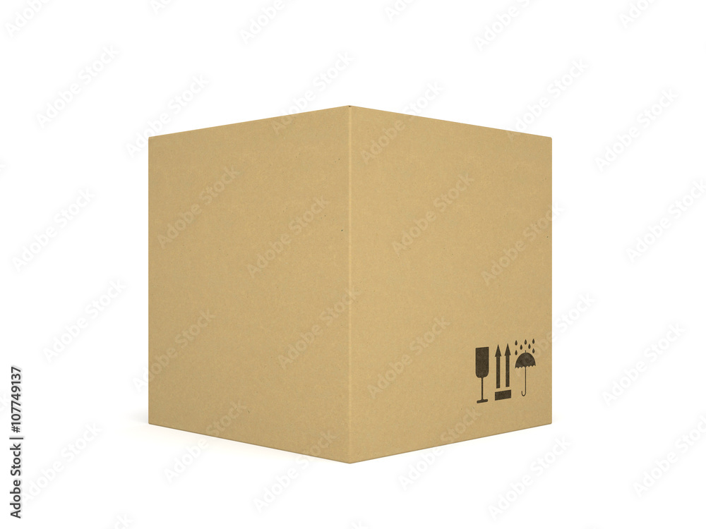 Cardboard box isolated on white background 4 Cardboard box isolated on white background 4