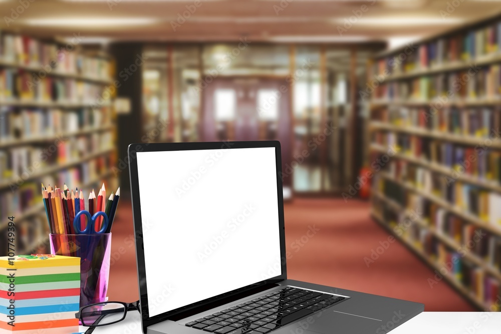 Composite image of open laptop Composite image of open laptop