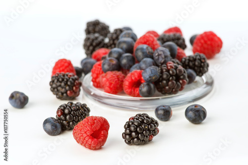 blueberries blackberries and raspberries