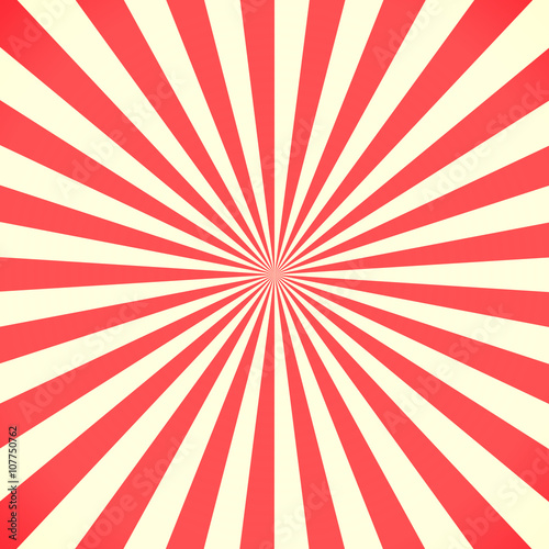 White and red sunburst pattern background