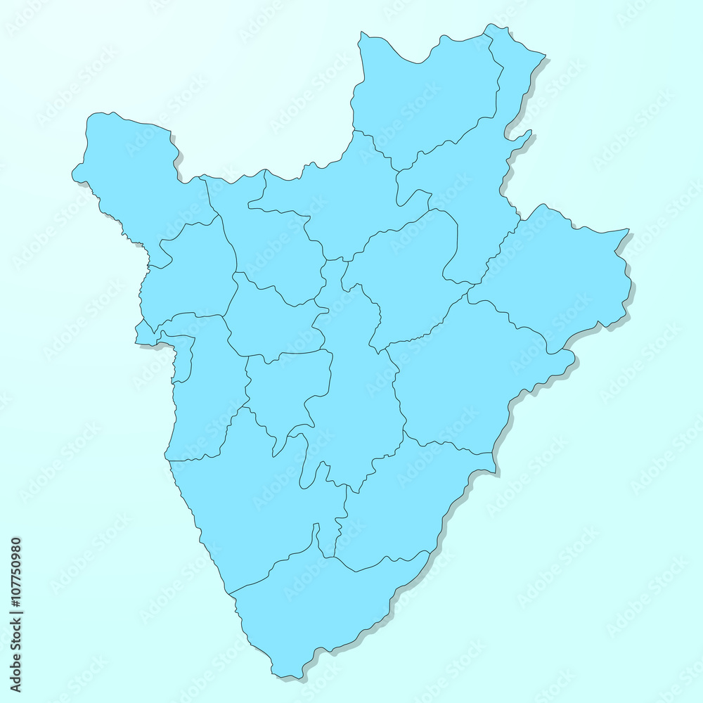 Burundi blue map on degraded background vector Burundi blue map on degraded background vector