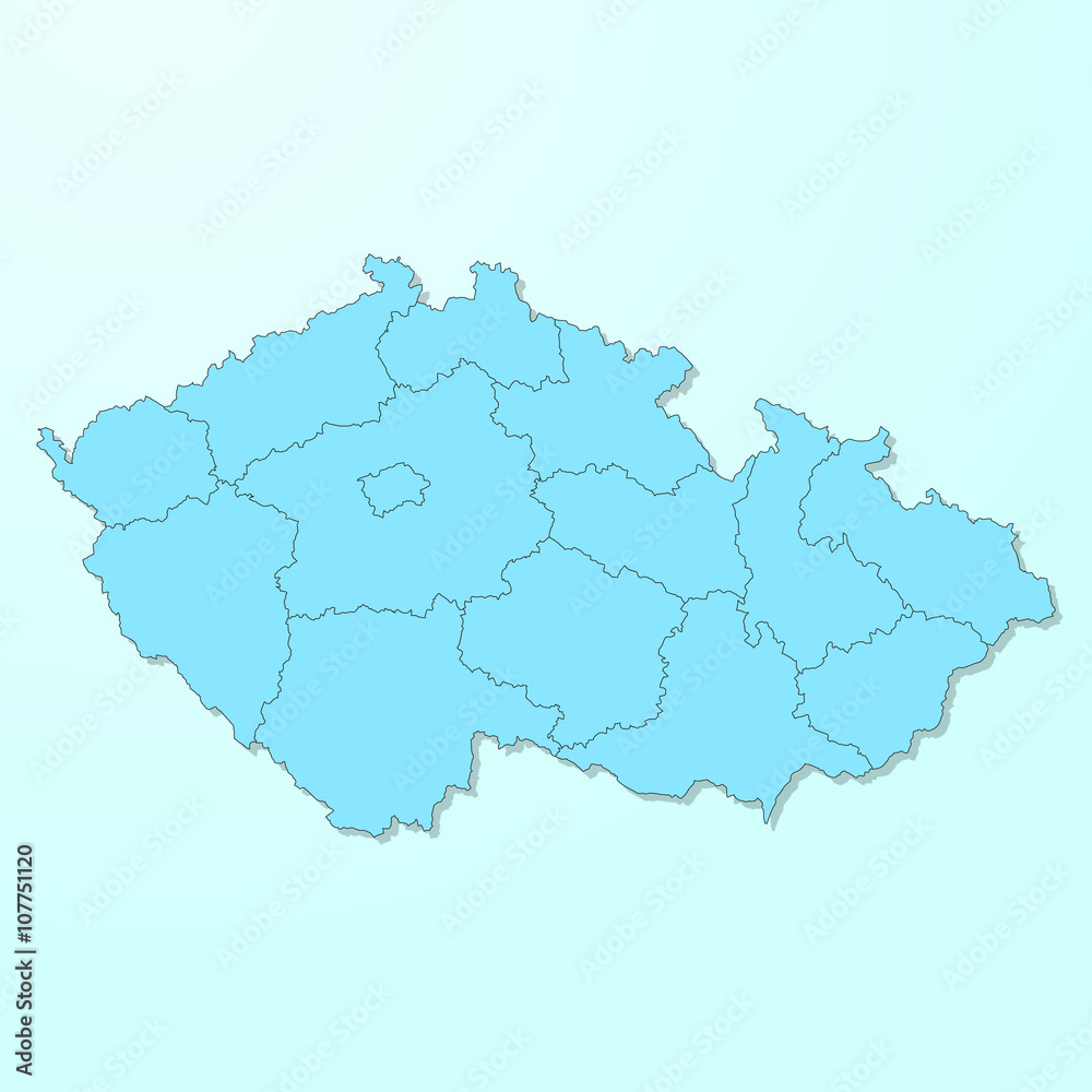 Czech Republic blue map on degraded background vector