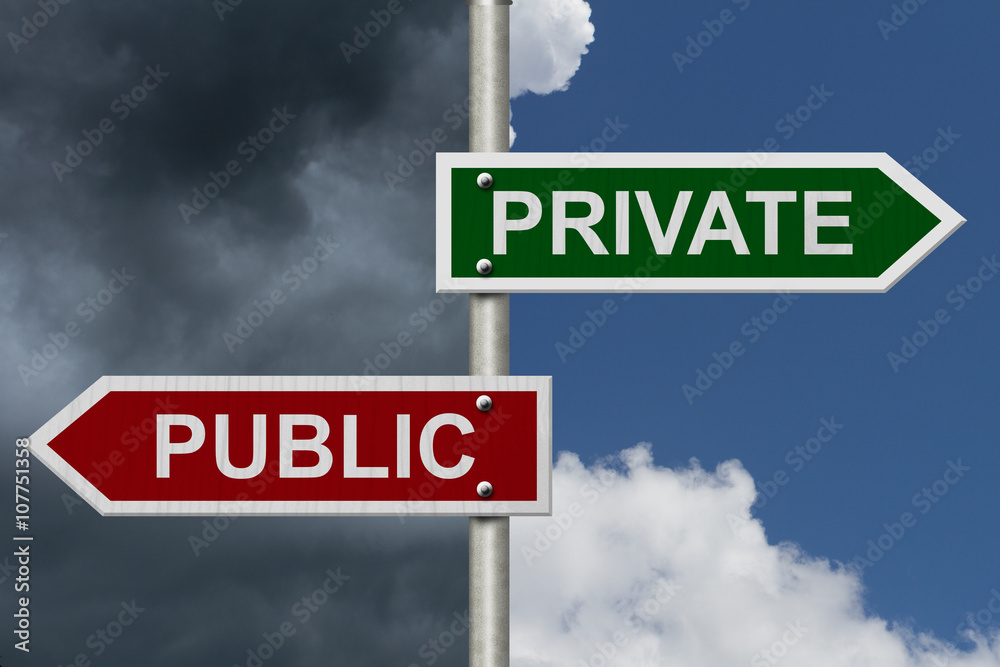 Obraz premium Private versus Public
