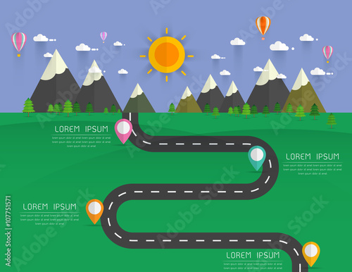 infographics Landscape background Vector illustration