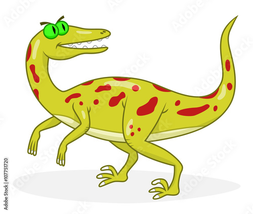 Cartoon dinosaur velociraptor