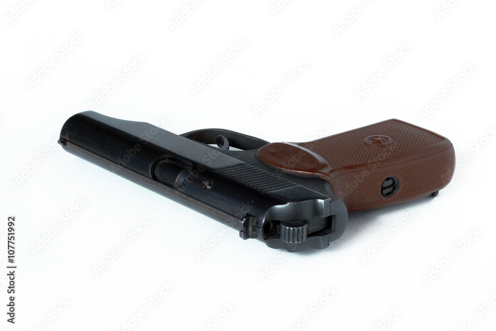 Makarov pistol. Isolated on a white background. Makarov pistol. Isolated on a white background.
