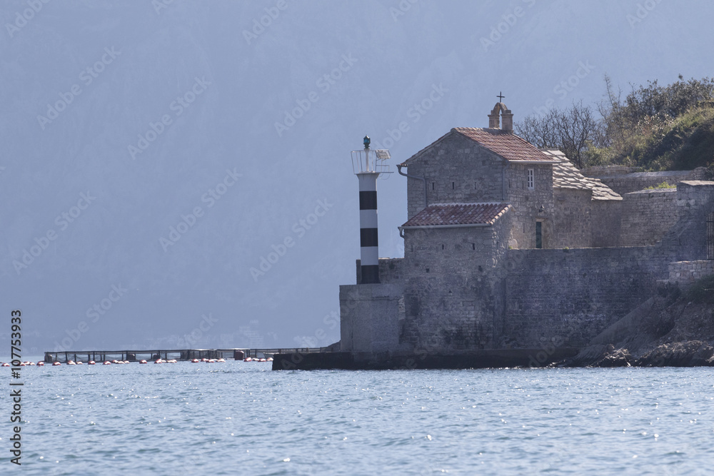 Church of the Lady of Angels in Boka Kotor bay