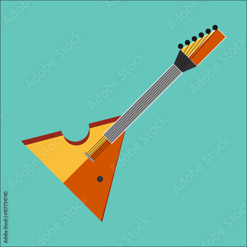 Guitar electric flat icon