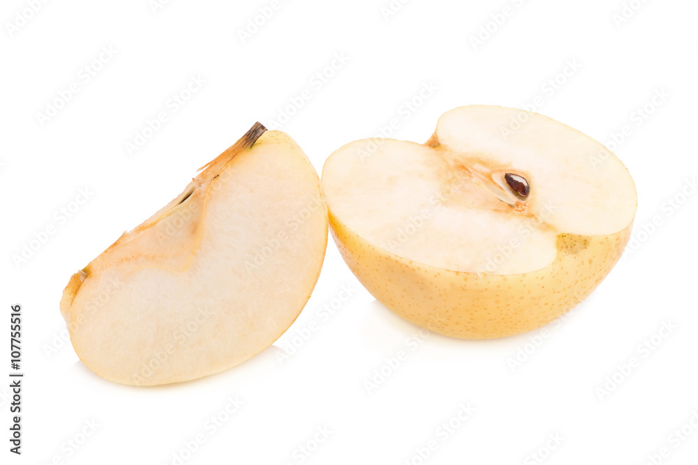 pear fruit over white background