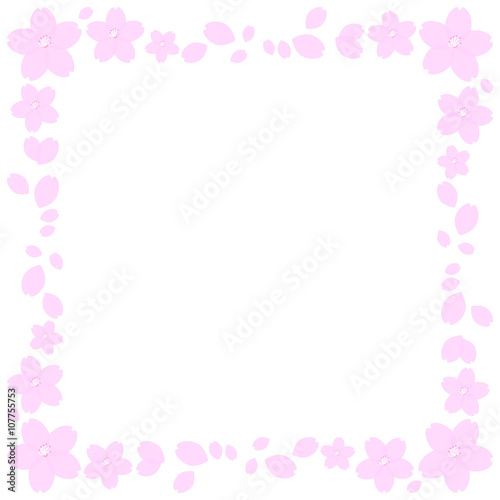 sakura (cherry blossom) frame, angle, vector © m-a_t