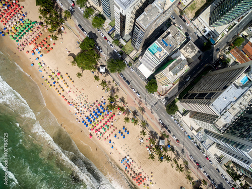 Top View of Boa Viagem Beach, Recife, Pernambuco, Brazil © gustavofrazao