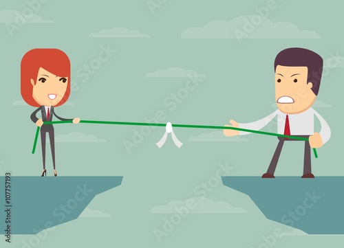 tug of war, business concept