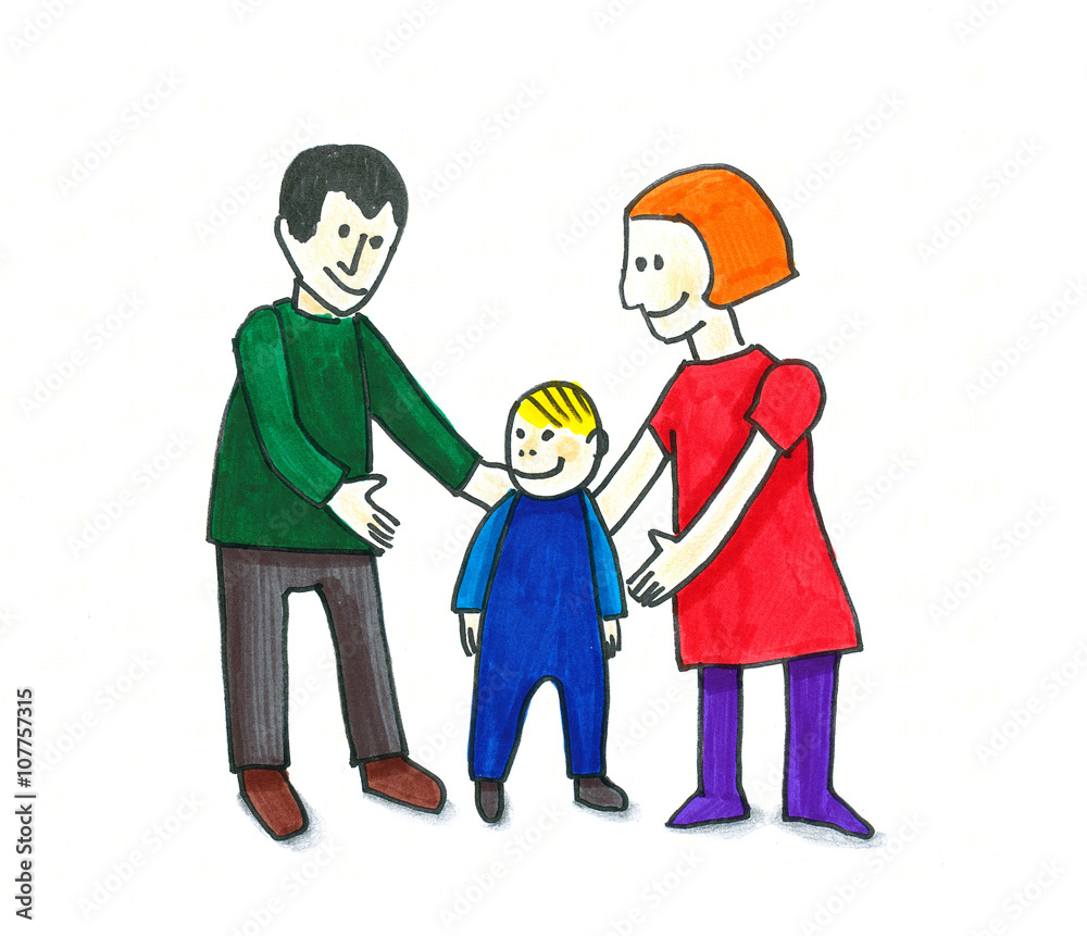 Young Family Illustration