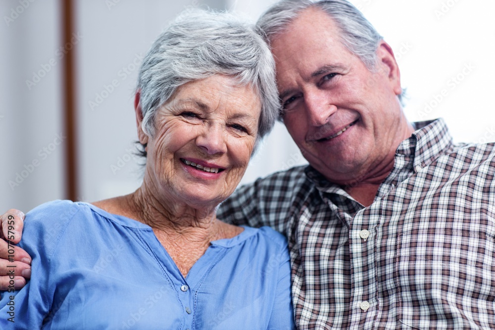 Portrait of senior couple embracing each other Portrait of senior couple embracing each other