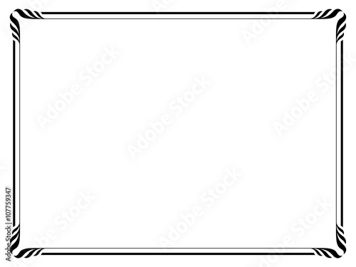simple black ornamental decorative frame
