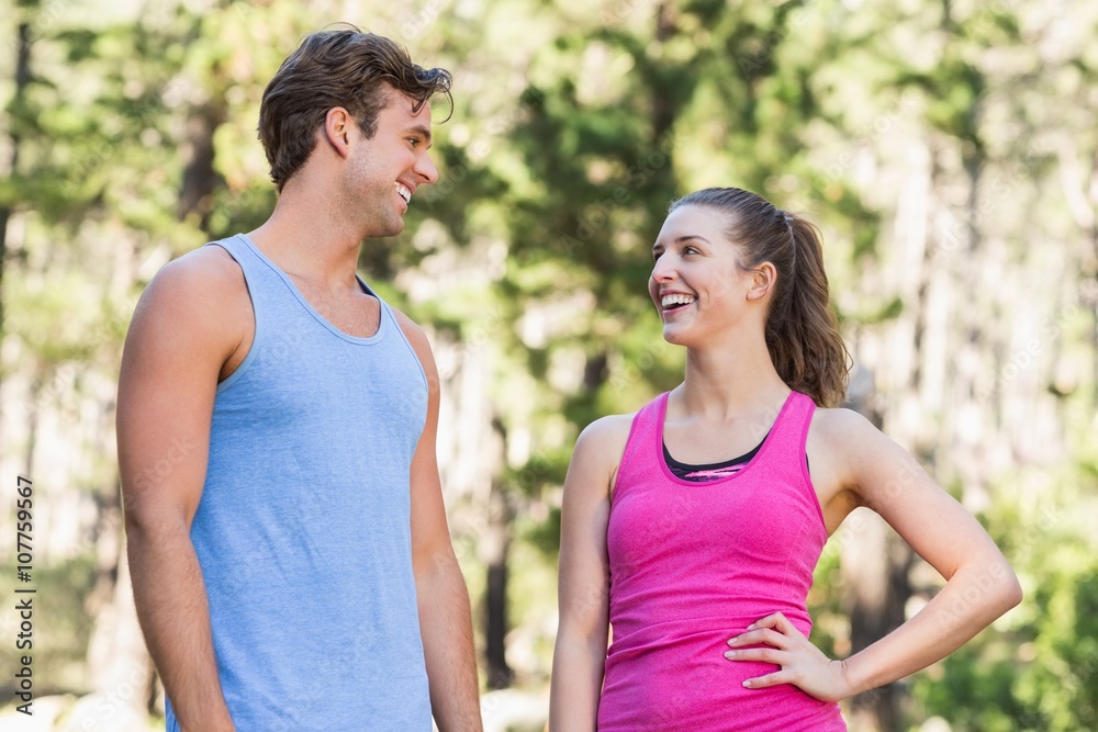 Obraz premium Healthy happy couple looking at each other