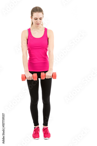 Woman doing strength training
