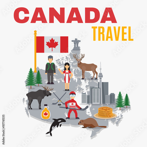 Decorative Map Canada Poster 