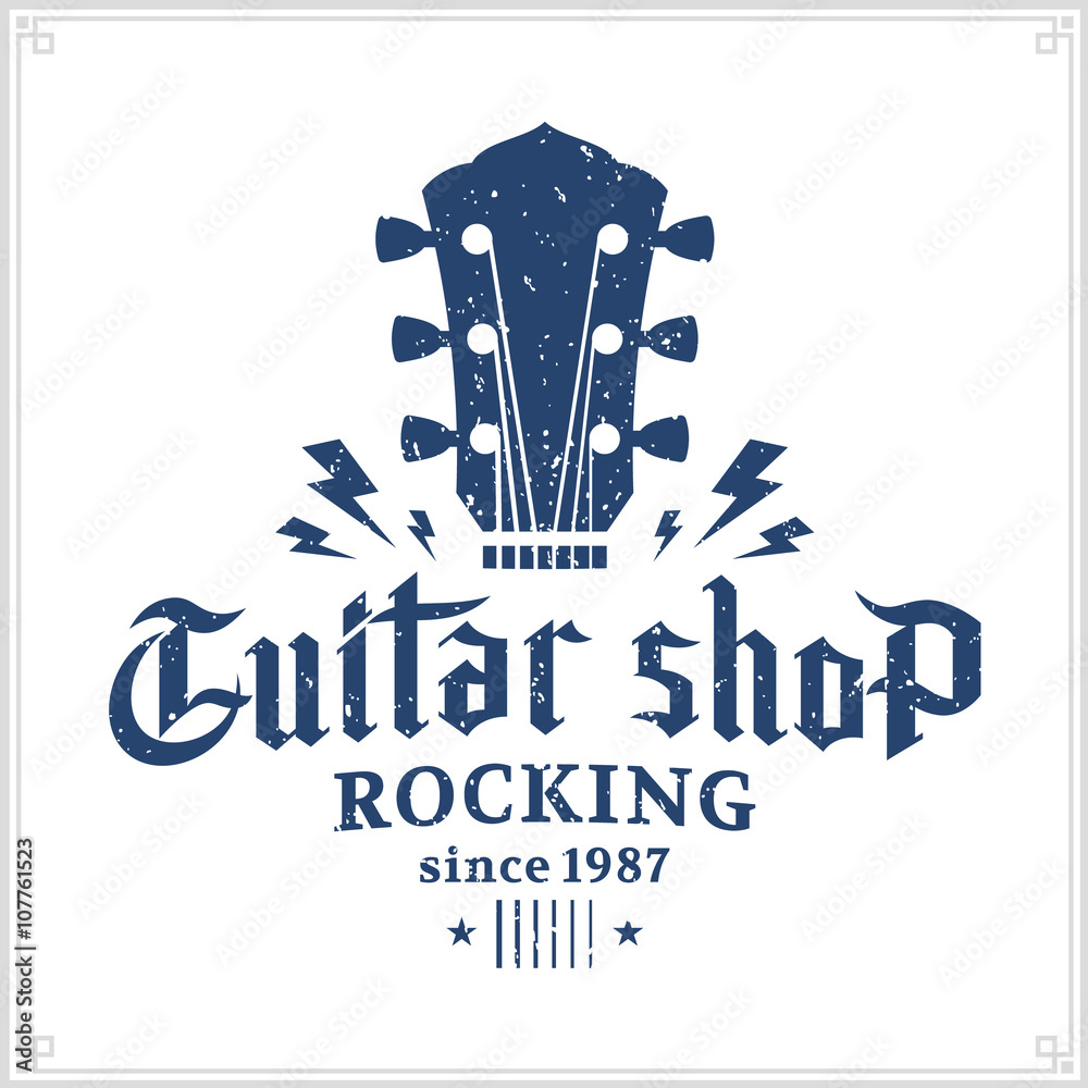 Obraz premium Guitar Shop Logo