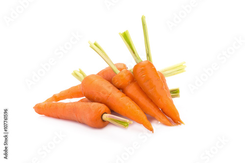 baby carrot on white background photo