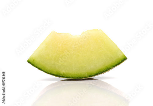 Melon , Melon cut piece on white background.