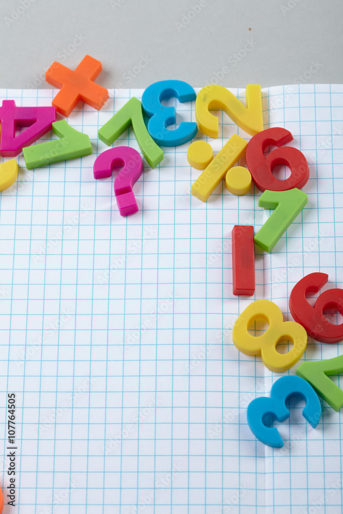 Naklejka premium color numbers