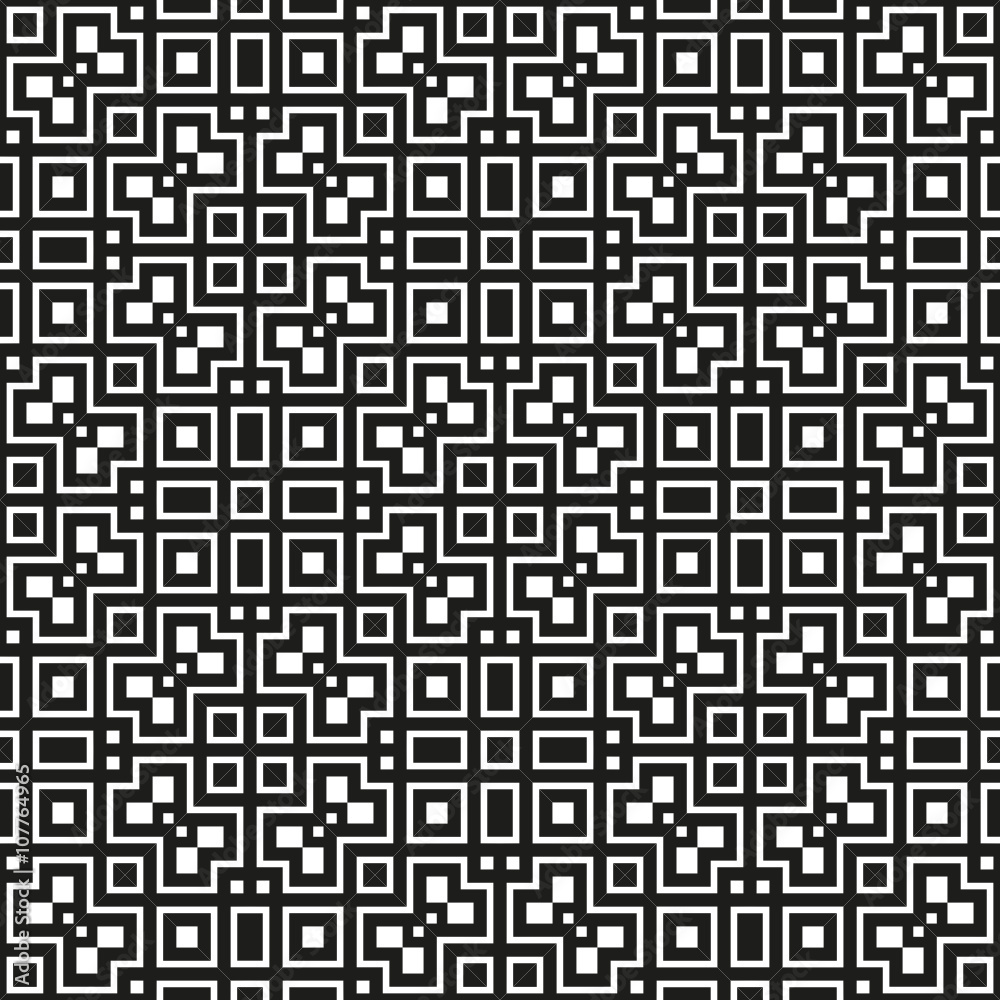 An elegant black and white, vector pattern