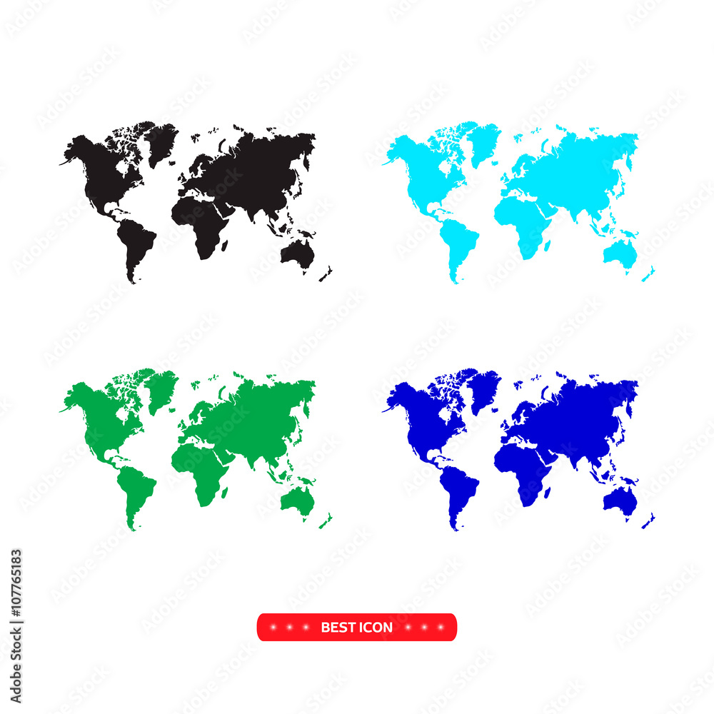 Obraz premium World vector map.