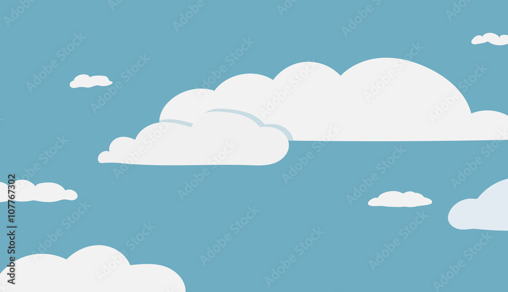 This is an illustration of background with clouds