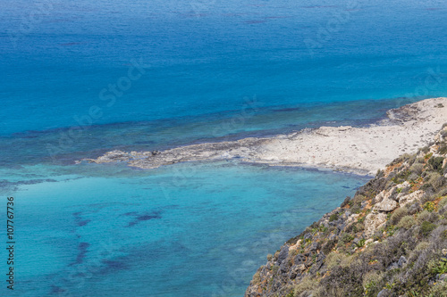 Balos bay at Crete island in Greece. Area of Gramvousa.